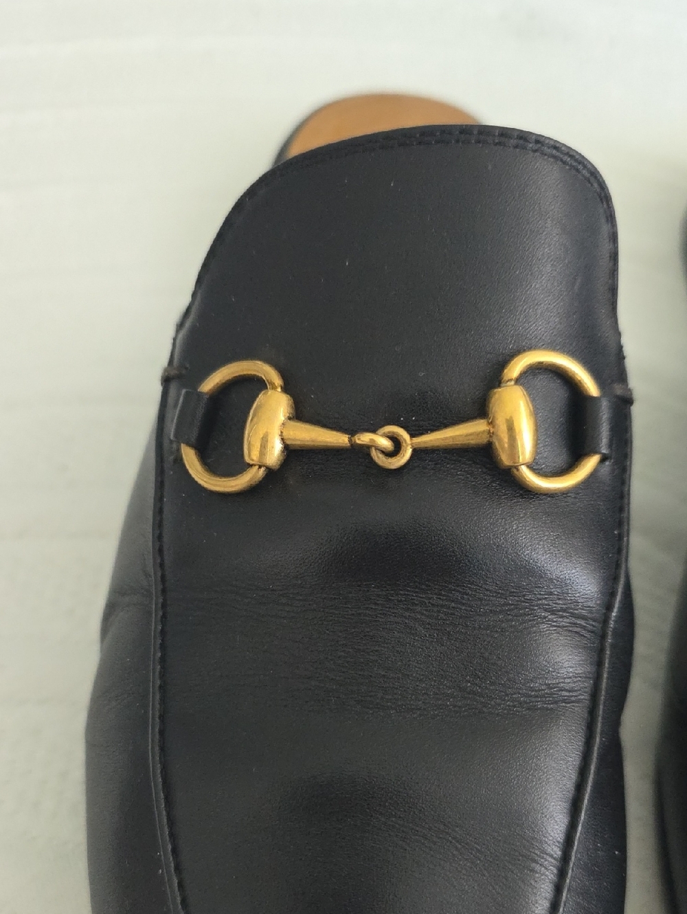 Gucci Princetown Black Slide Mule with Brown Insole - Picture 8 of 8